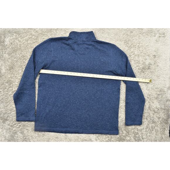 Eddie Bauer 2XL Blue Pullover Sweater Polyester Fleece Chest Zip Pocket - Picture 4 of 8